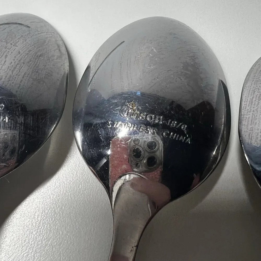 Lot of 7 Vtg Gibson Coca Cola Stainless Steel Tablespoons Spoons Coke Bottle 7